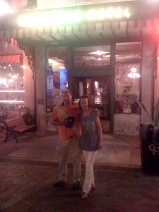 Jennifer and I out front at the Hotel ConGress where John Dillinger waa apprehended in Tuscon, Arizona in 1930